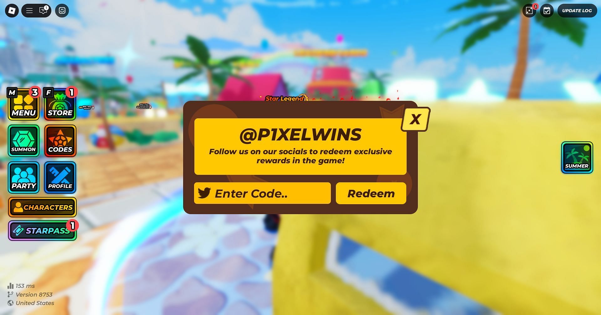 Redeem the code here (Image via Roblox)